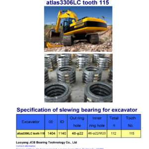 slewing bearing for atlas excavator atlas3306LC tooth 115